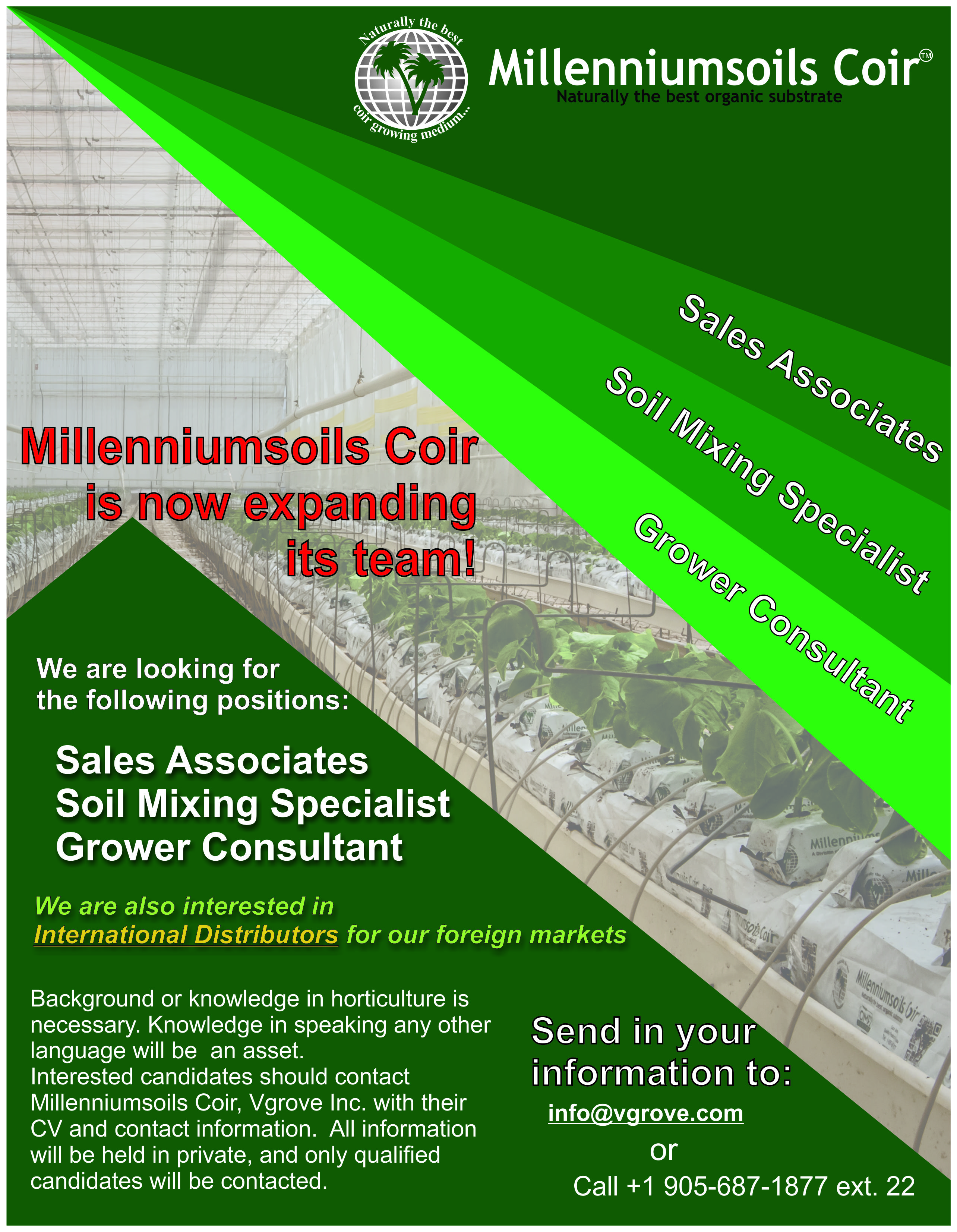 Millenniumsoils Coir is now expanding its team!